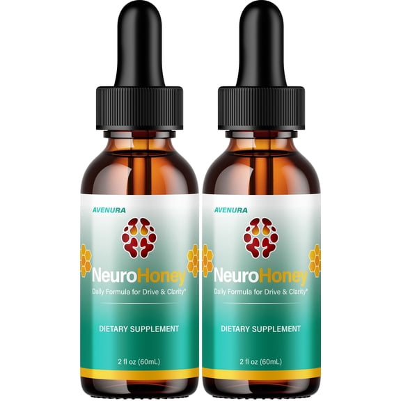 Neuro Honey Liquid Drops NeuroHoney Natural Blend Supplement for Health Support, 2 Pack, 2 Month Supply