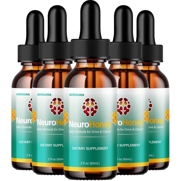 Neuro Honey Liquid Drops NeuroHoney Natural Blend Supplement for Health Support, 5 Pack, 5 Month Supply