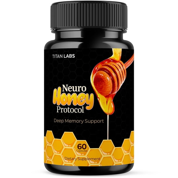 Neuro Honey Protocol Advanced Brain Support Pills Formula Supplement Capsules (1 Pack)