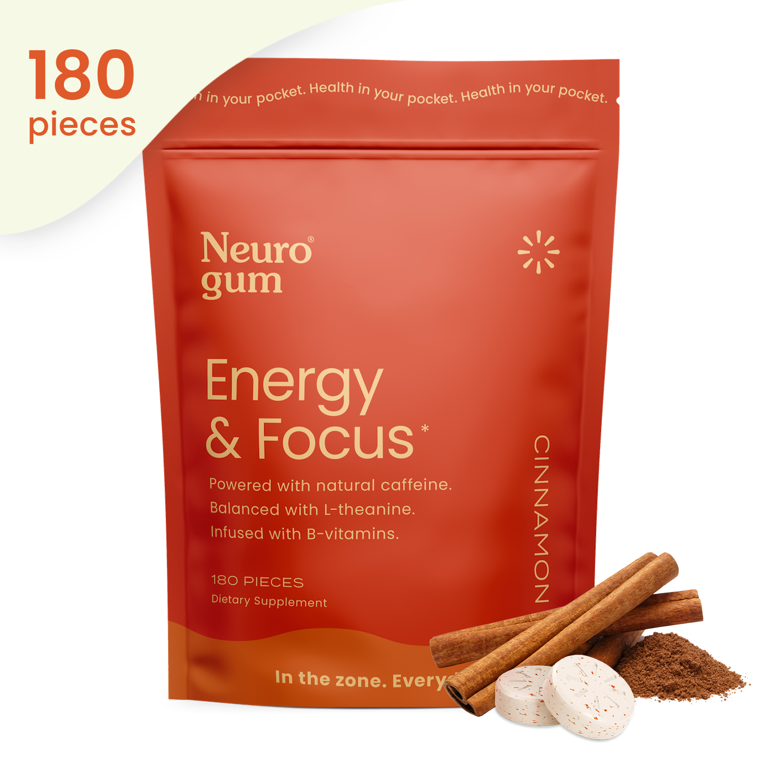 Neuro Mints Cinnamon to boost Energy and Focus with Caffeine L Theanine
