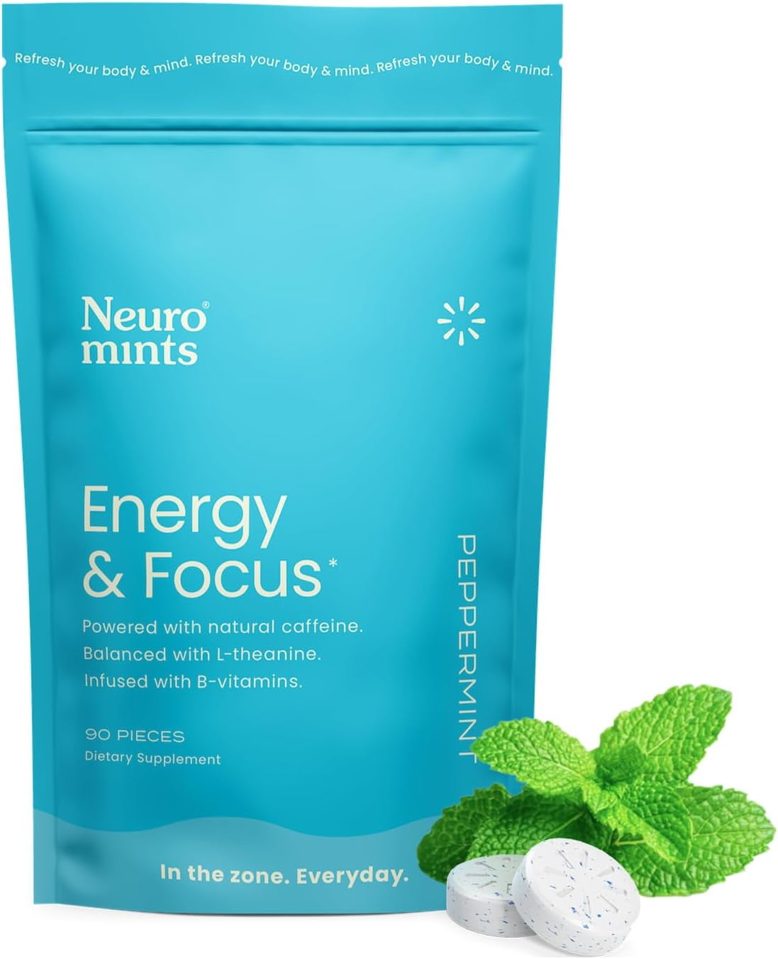 Neuro Mints Peppermint to boost Energy and Focus with Caffeine L