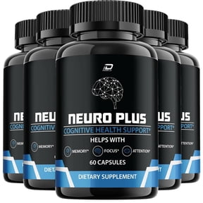Neuro Plus Brain Supplement - NeuroPlus for Memory, Focus, Attention Formula, 5 Pack, 300 Capsules