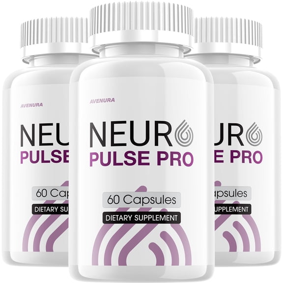 Neuro Pulse Capsules – NeuroPulse Advanced Formula Natural Blend Memory Focus Support Supplement, 3 Pack, 180 Capsules