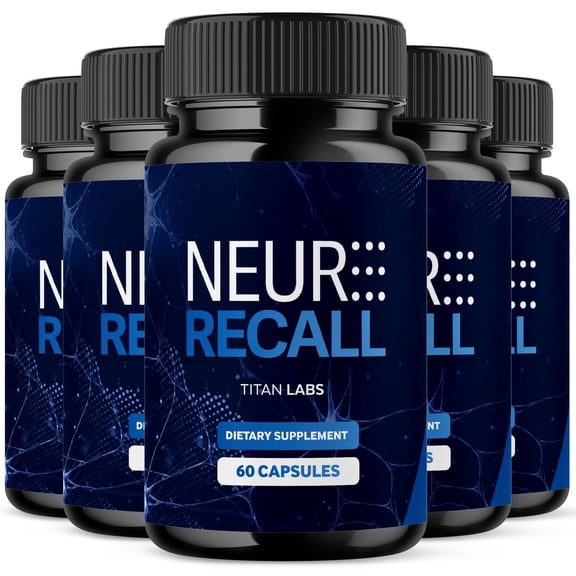 Neuro Recall Advanced Brain Support Pills Formula Supplement NeuroRecall Capsules (5 Pack)