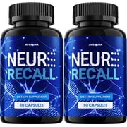 Neuro Recall Capsules   NeuroRecall Pills Advanced Formula Memory and Focus Support, 2 Pack, 60 Capsules Each Bottle, 120 Capsules in Total