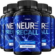 Neuro Recall Capsules   NeuroRecall Pills Advanced Formula Memory and Focus Support, 5 Pack, 60 Capsules Each Bottle, 300 Capsules in Total