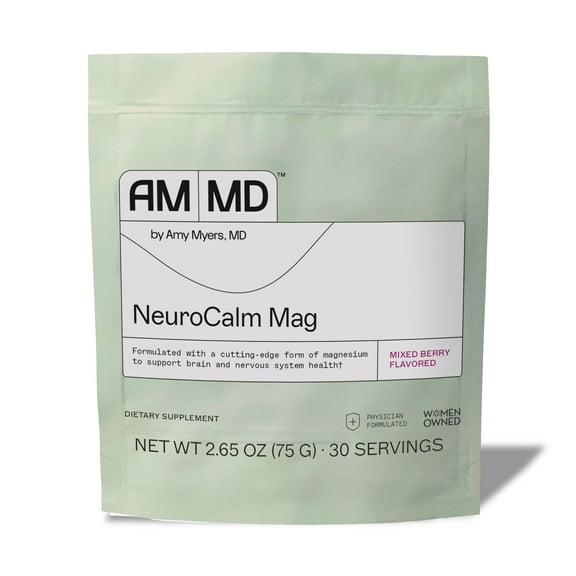 Amy Myers MD NeuroCalm Mag - Magnesium Body, Brain & Nervous System Dietary Supplement - Gluten-Free, Dairy-Free & Non-Soy Healthcare Supplement - 30 Servings