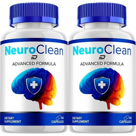 NeuroClean Supplement Capsules – Neuro Clean All Natural Memory Focus Pills, 2 Pack, 120 Capsules