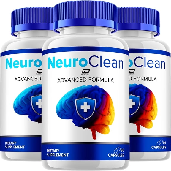 NeuroClean Supplement Capsules Neuro Clean All Natural Memory Focus Pills, 3 Pack, 180 Capsules