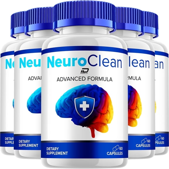 NeuroClean Supplement Capsules – Neuro Clean All Natural Memory Focus Pills, 5 Pack, 300 Capsules