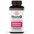 thumbnail image 1 of NeuroQ Memory & Focus Extra Strength - Boosts Cognitive Performance & Brain Function - Supports Neuroprotection & Concentration - Huperzine A, Gotu Kola, Ginkgo, Coffee Fruit & Propolis - 60 Capsules, 1 of 5