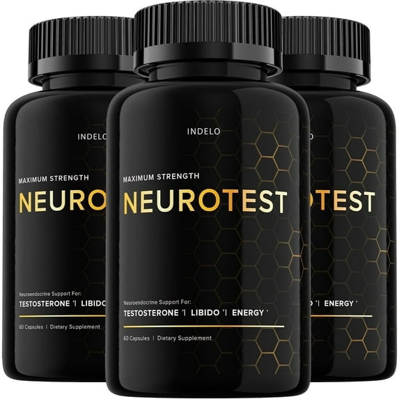 NeuroTest Pills Capsules, NeuroTest Dietary Supplement for Men, NeuroTest Daily for Peak Performance, NeuroTest Reviews, Neuro Test Advanced Formula Pills 3 Pack - 180 Capsules
