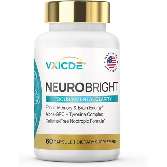 NeuroVive 500mg * 60 capsules/bottle by VXICDE, Magnesium glycinate is easily absorbed, gently relaxes musc Dietary Supplement for People with sleep disorders