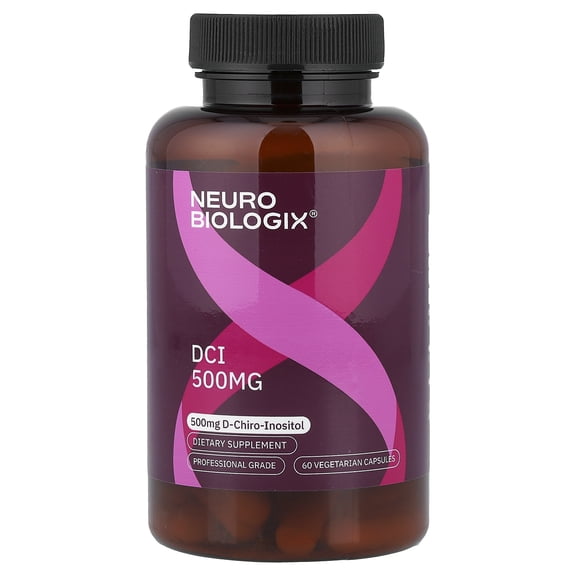 Neurobiologix DCI (D-Chiro-Inositol) 500 mg Capsules Supplements for Insulin Response, Autophagy and Glucose Levels (60 Capsules)