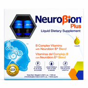 Neurobion Plus Liquid Dietary Supplement, B Complex Vitamins with Neurobion B+ Blend, 10 Drinkable Vials, Ready-to-Use Liquid Formula, Daily Nutritional Supplement