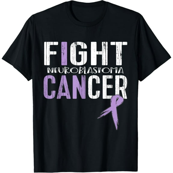 Neuroblastoma Cancer Awareness Ribbon TShirt I Can Fight Tee T-Shirt