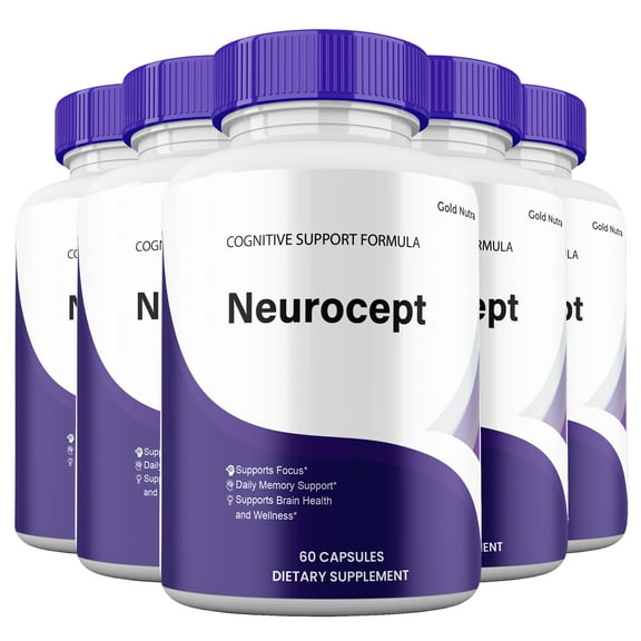 Neurocept Capsules, Advanced Maximum Strength Pills Cognitive and Brain, Neuro cept Supplement for Brain Nootropic Health (5 Pack)