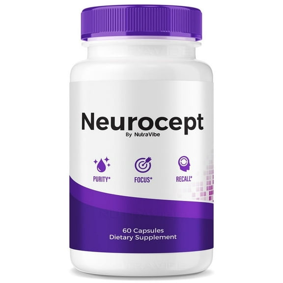 Neurocept Capsules Clean Daily Formula with Ingredients to Help Support Concentration, Cognitive Recall & Everyday Focus | Just 2 Easy-to-Swallow Pills a Day (60 Capsules)
