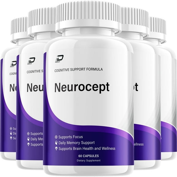 Neurocept Supplement Capsules  Neurocept Natural Blend Memory Focus Pills, 5 Pack, 300 Capsules