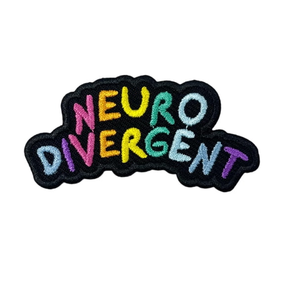 Neurodivergent Patch Iron On Sew On Embroidered Applique Patch, Adhd Embroidery Patches For Clothes Backpacks Hats, Autism Embroidered Patch, Neurodiversity Diy Accessories