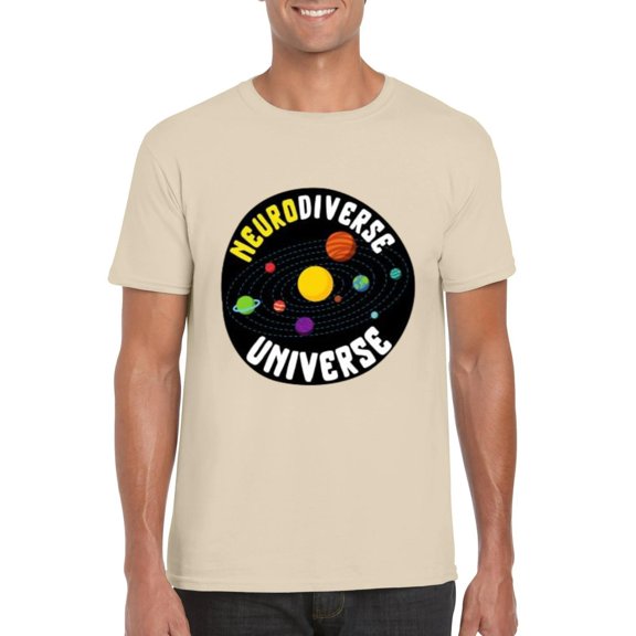 Neurodiverse Universe Autism Pride Empowerment Statement T-Shirt, for men & women, up to size 5XL