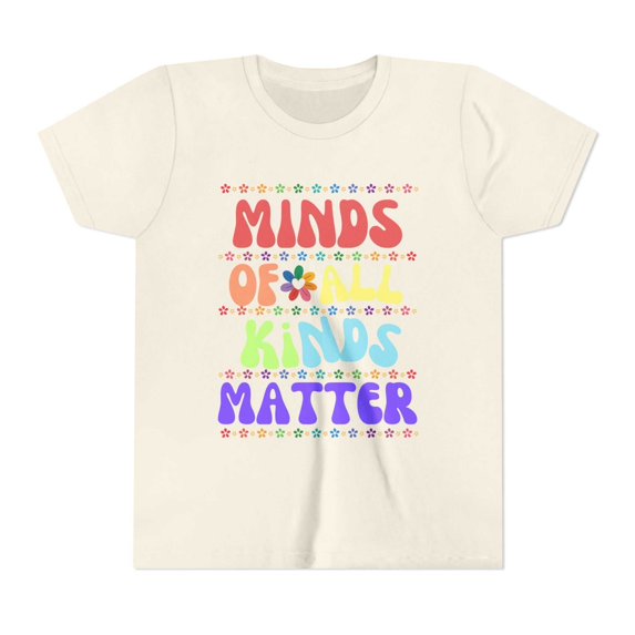 Neurodiversity Acceptance Youth T-Shirt, Autism Awareness Shirt for Kids, kids north face jacket Minds of All Kinds Matter, Inclusion Top, Support Neurodiverse