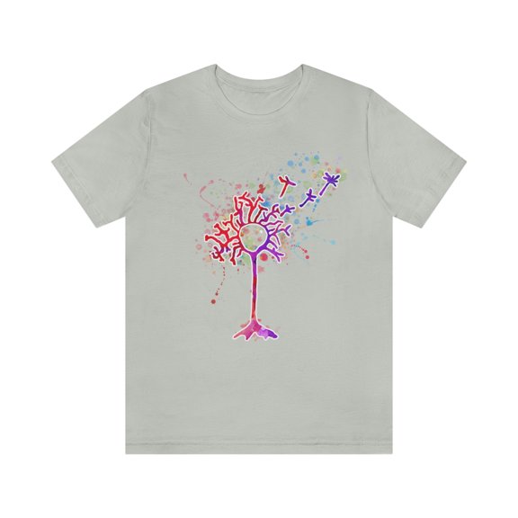 Neurodiversity Art - Dreaming Dandelion Neuron Unisex Short Sleeve Tee