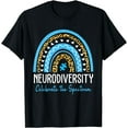 thumbnail image 1 of Neurodiversity - Autism Spectrum ASD ADHD Brain Rainbow Boho T-Shirt, 1 of 4