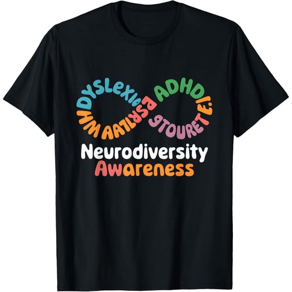 Neurodiversity Awareness ADHD Autism Dyslexia Tourette T-Shirt