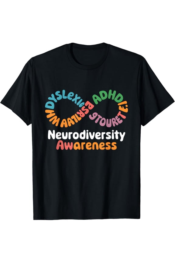 Neurodiversity Awareness ADHD Autism Dyslexia Tourette T-Shirt
