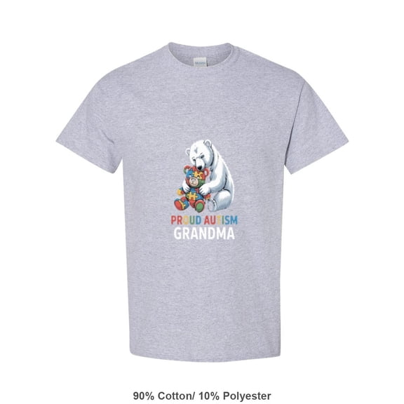 Neurodiversity Awareness Bear Graphic For A Proud Autism Grandma Unisex T-Shirt, up to size 5XL