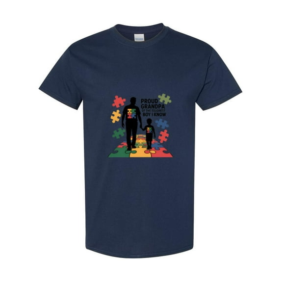 Neurodiversity Awareness For A Proud Autism Grandpa And Father Unisex T-Shirt, up to size 5XL