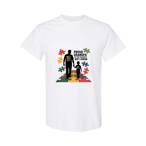 Neurodiversity Awareness For A Proud Autism Grandpa And Father Unisex T-Shirt, up to size 5XL