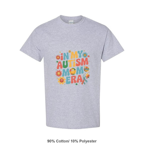 Neurodiversity Awareness Quote In My Groovy Autism Mom Era Top Unisex T-Shirt, up to size 5XL
