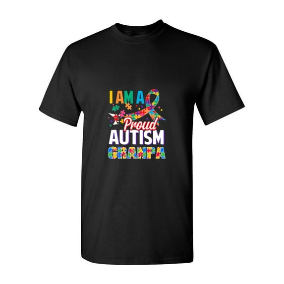 Neurodiversity Awareness Ribbon For A Proud Autism Grandpa Gift Unisex T-Shirt, up to size 5XL