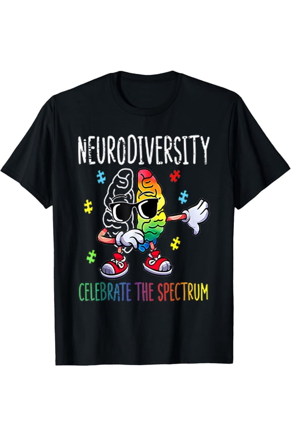 Neurodiversity Brain Autism Awareness ASD ADHD Men Women T-Shirt