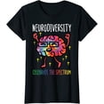 thumbnail image 1 of Neurodiversity Brain Autism Awareness ASD ADHD Women T-Shirt Black 4X-Large, 1 of 4