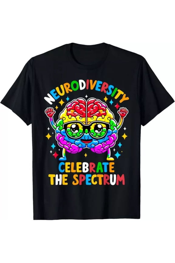 Neurodiversity Brain Autism Awareness T-Shirt Unisex S-5XL Hot Trending Shirt, Vintage Birthday Gift