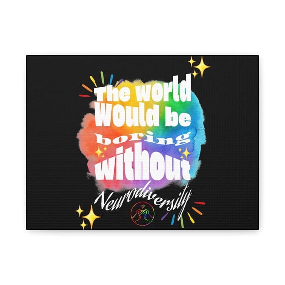 Neurodiversity Canvas, Wall Art, Gift for Autism Awareness, Room Decor, Office Decor, Matte Print, Stretched, 1 25"