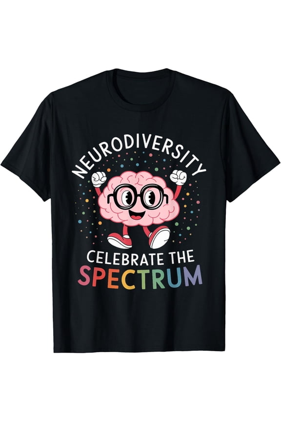 Neurodiversity Celebrate The Spectrum Brain Autism Awareness T-Shirt