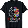 thumbnail image 1 of Neurodiversity Is Beautiful Flower SPED AAC Autism Awareness T-Shirt, 1 of 5