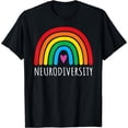 thumbnail image 1 of Neurodiversity Rainbow Autism Awareness Month Mens Womens T-Shirt, 1 of 3