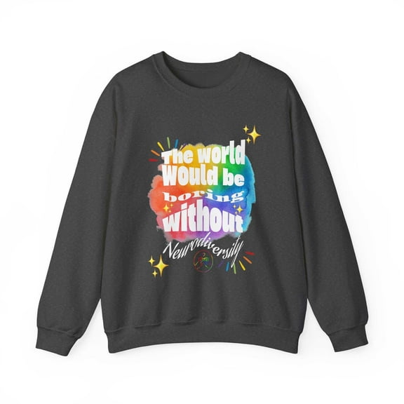 Neurodiversity Rainbow Themed Design Heavy Blend™ Crewneck Sweatshirt