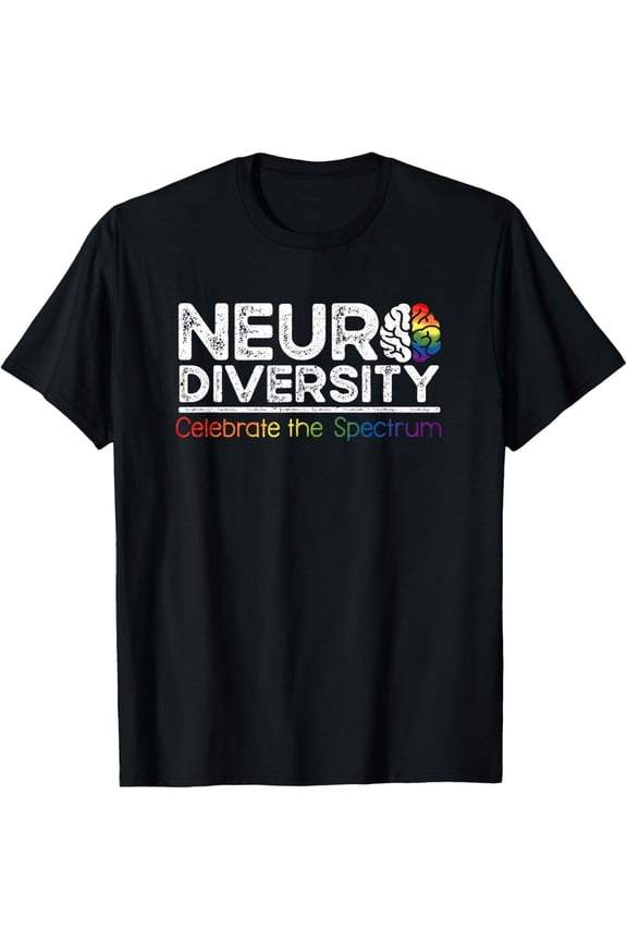 Neurodiversity Shirt Celebrate Mental Health ADHD Autism Awareness Tee