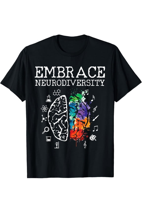 Neurodiversity Shirt - Embrace ADHD Autism ASD Gift Mens T-Shirt