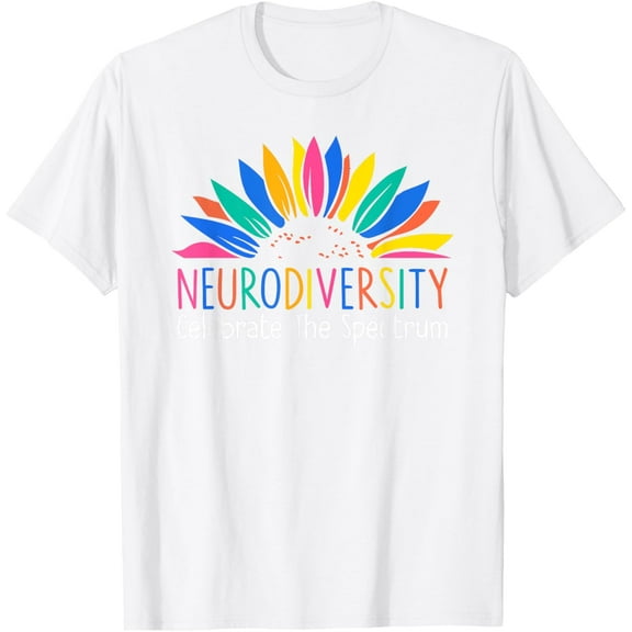 Neurodiversity celebrate the spectrum Brain Autism Awareness T-Shirt