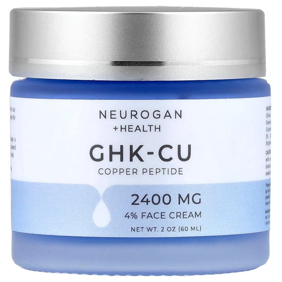 Neurogan Health GHK-CU Copper Peptide, Face Cream, 2 oz (60 ml)