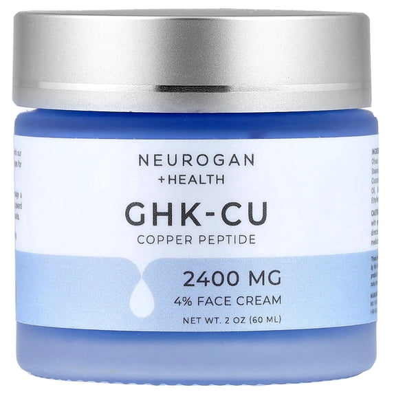 Neurogan Health GHK-CU Copper Peptide, Face Cream, 2 oz (60 ml)