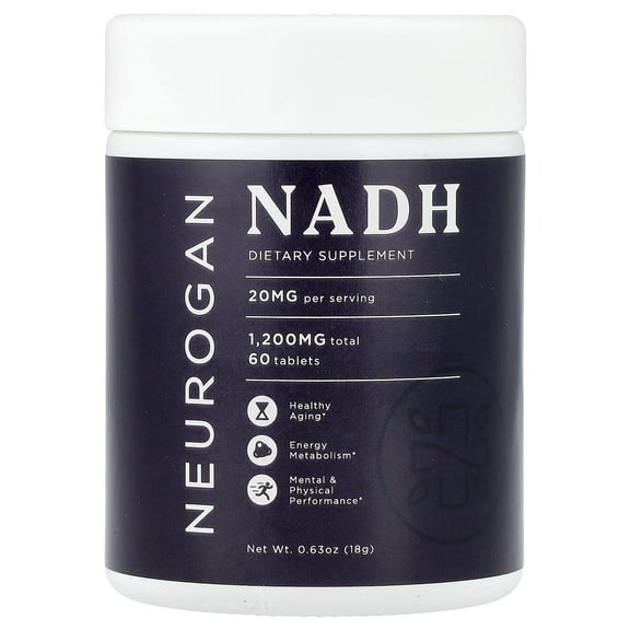 Neurogan Health NADH, 20 mg, 60 Tablets, 0.63 oz (18 g)