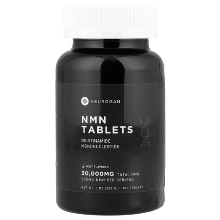 Neurogan Health NMN, Mint, 300 Tablets (100 mg per Tablet)